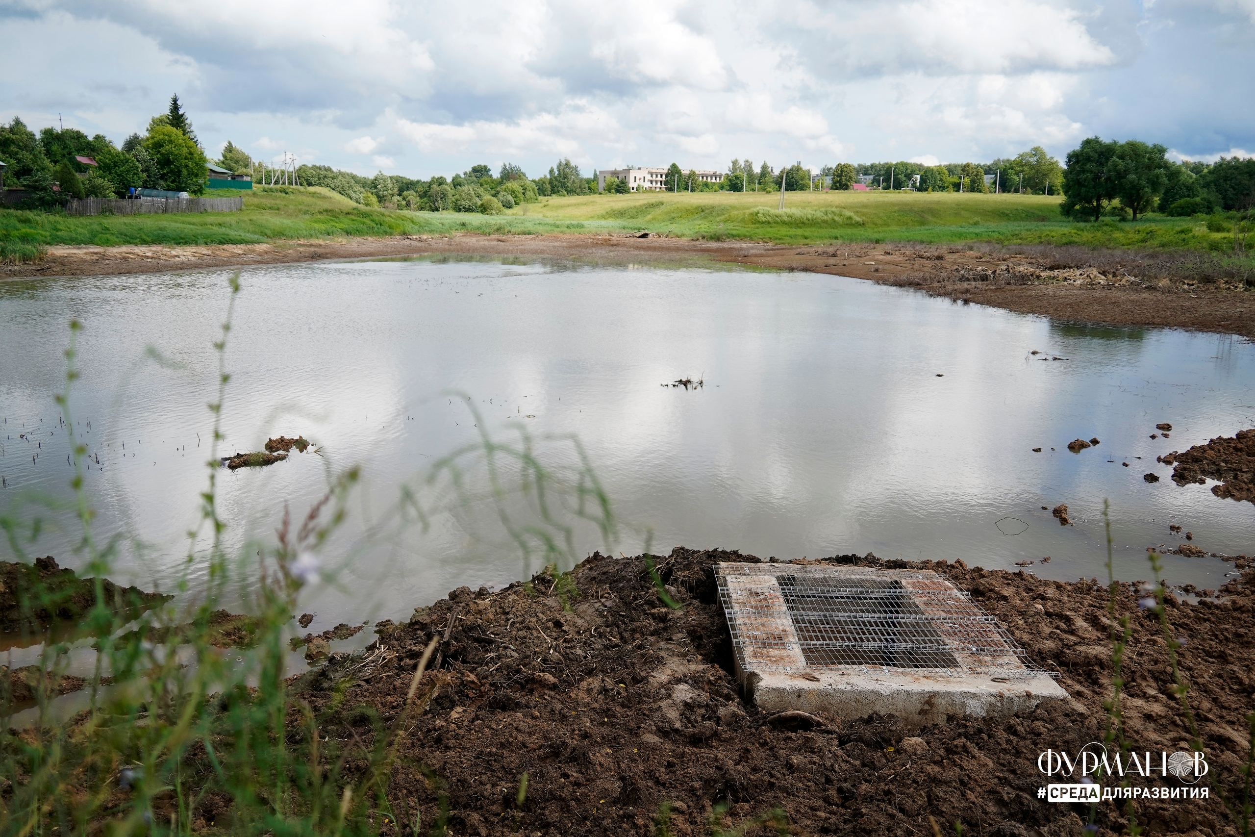 На дамбе Шатровского водоёма в Фурмановском районе завершили первый этап восстановительных работ