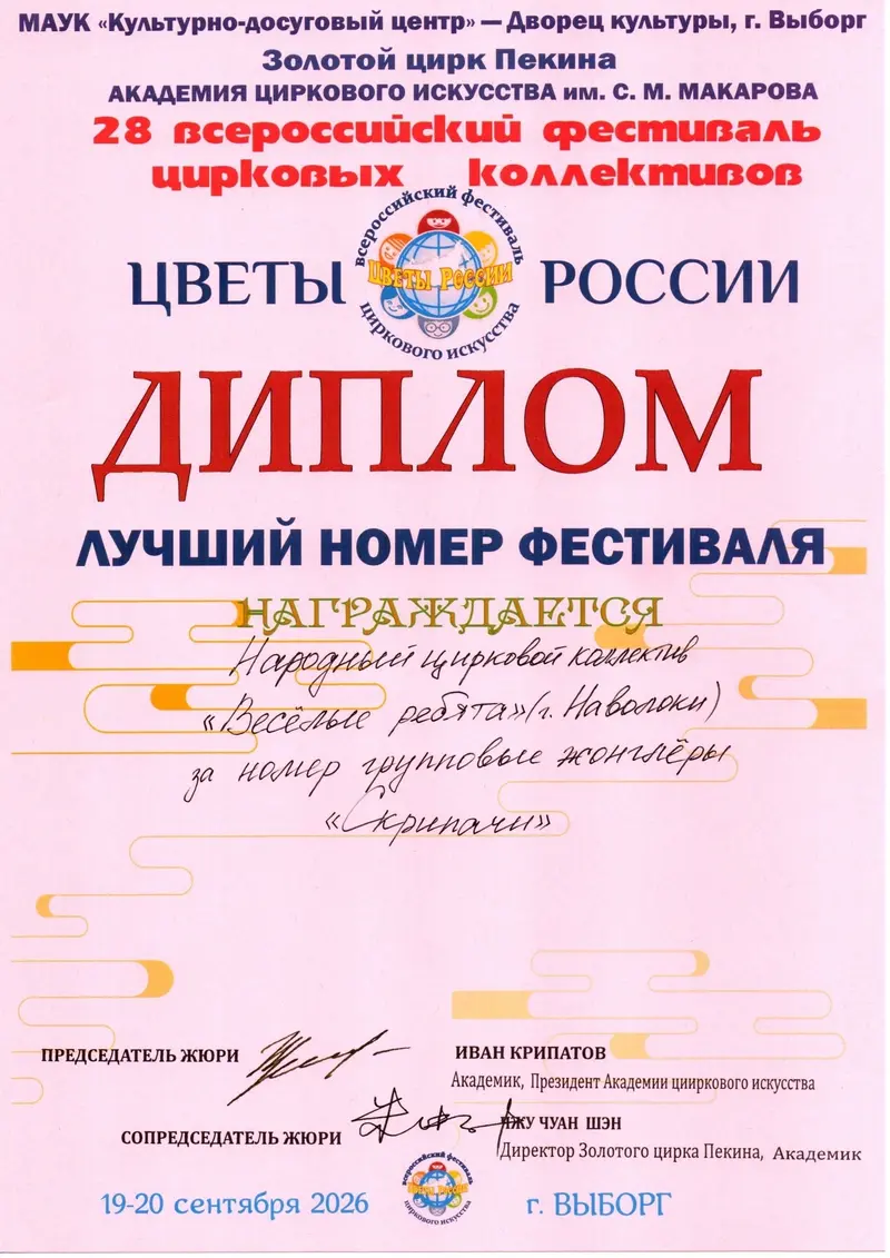Наволокские циркачи взяли главный приз Всероссийского фестиваля — фото 3 из 6